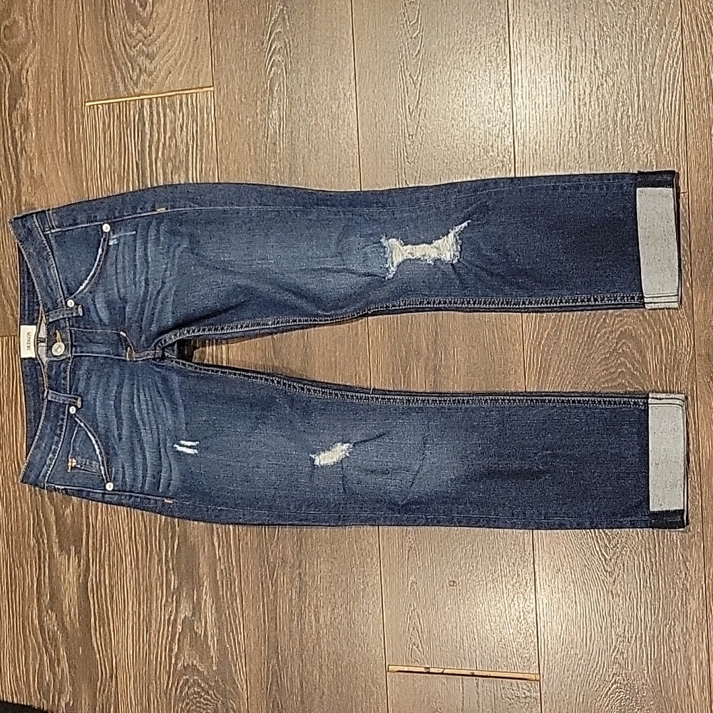 ❤️ NWOT! HUDSON BACARA STRAIGHT CROP DISTRESSED JEANS, 0 (25)